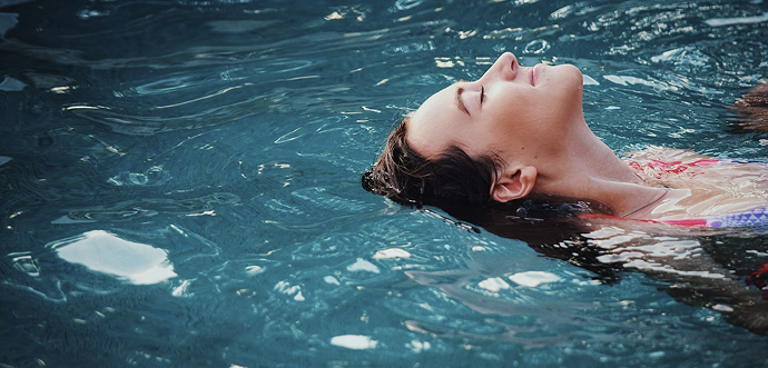 Picture of person in the pool