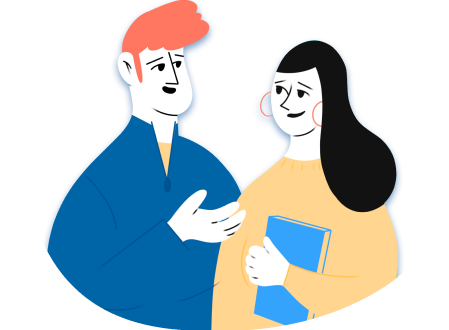 Иллюстрация психолога и клиента